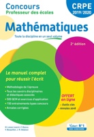 CRPE : concours professeur des écoles ; mathématiques ; toute la discipline en un seul volume (2019/2020)