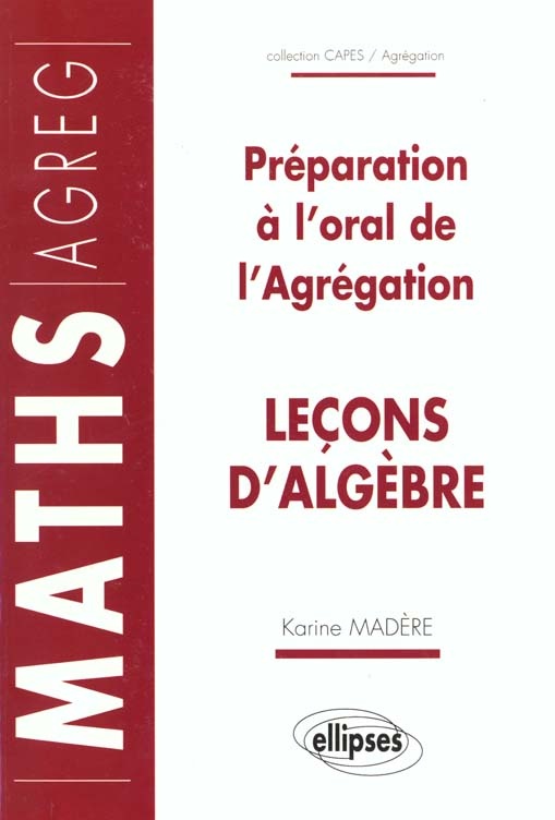 Lecons d'algebre