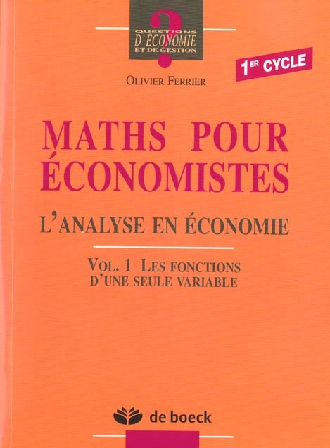 Maths pour économistes