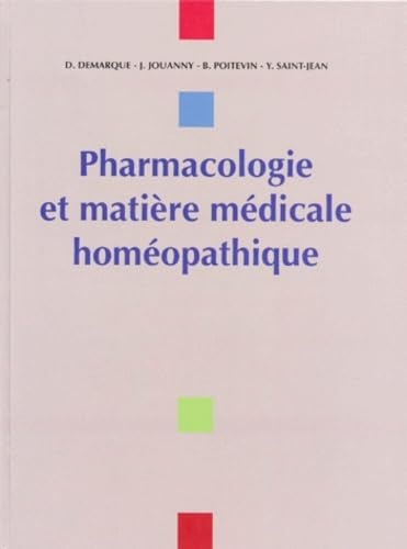 Pharmacologie et matière médicale homéopathique